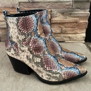 Final price drop❌A Rider Girl blue snakeskin booties